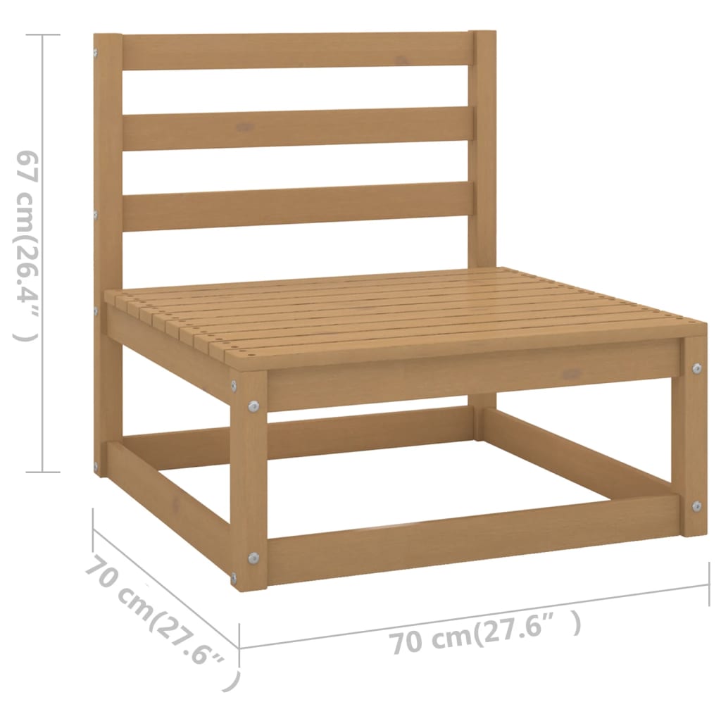 8 Piece Garden Lounge Set Solid Wood Pine