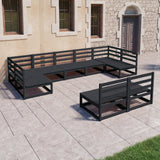 9 Piece Garden Lounge Set Solid Pinewood