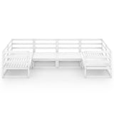 6 Piece Garden Lounge Set Solid Wood Pine