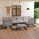 7 Piece Garden Lounge Set Solid Pinewood