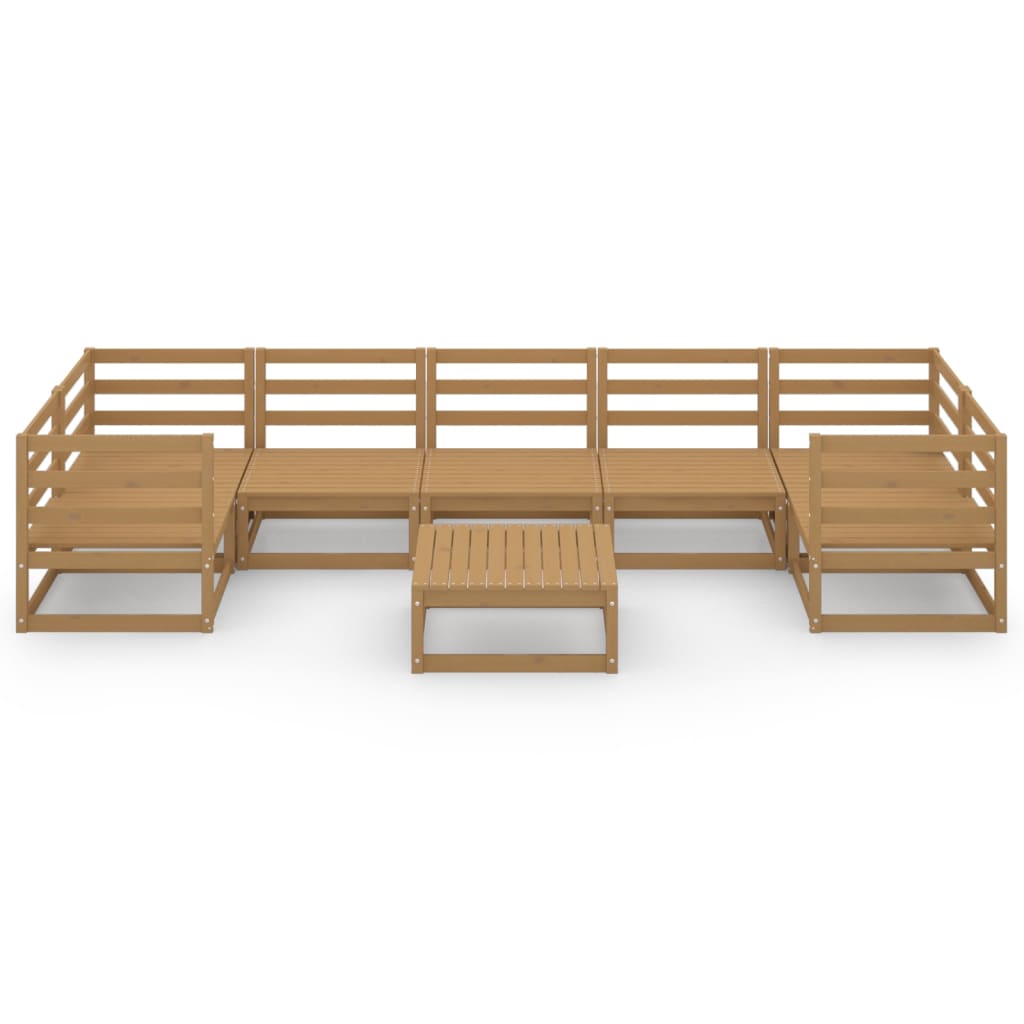 8 Piece Garden Lounge Set Solid Pinewood