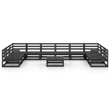11 Piece Garden Lounge Set Solid Pinewood