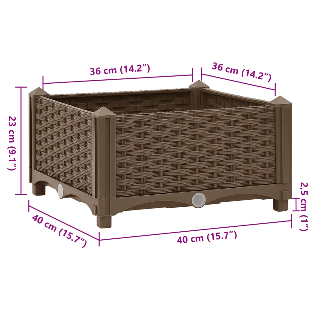 Raised Bed 40x40x23 cm Polypropylene