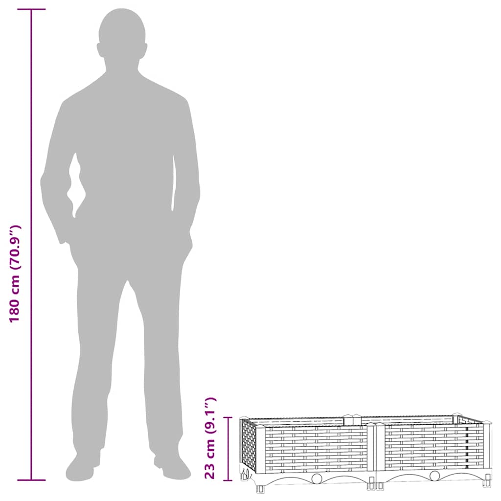 Raised Bed 80x40x23 cm Polypropylene