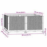 Raised Bed 80x80x38 cm Polypropylene