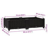 Raised Bed 80x40x23 cm Polypropylene
