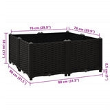 Raised Bed 80x80x38 cm Polypropylene
