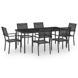 7 Piece Outdoor Dining Set Steel