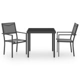 3 Piece Outdoor Dining Set Steel