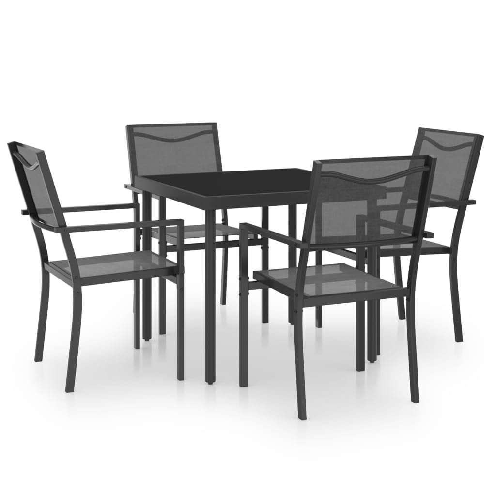 5 Piece Outdoor Dining Set Steel