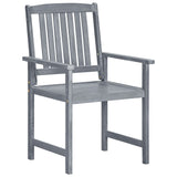 Garden Chairs 8 pcs Solid Acacia Wood Grey