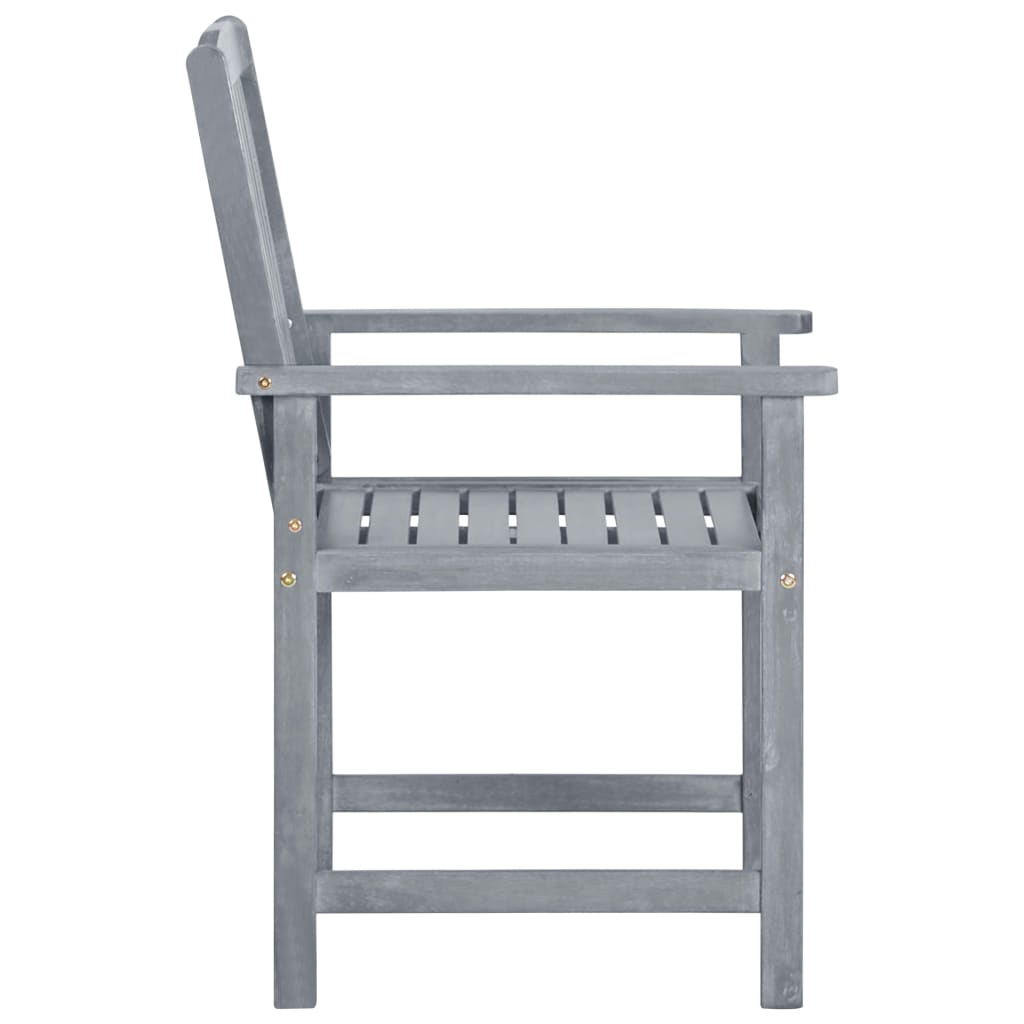 Garden Chairs 8 pcs Solid Acacia Wood Grey