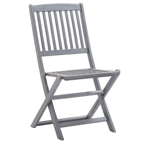 Folding Outdoor Chairs 8 pcs Solid Acacia Wood