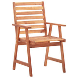 Outdoor Dining Chairs 8 pcs Solid Acacia Wood