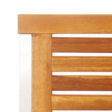 Garden Chairs 4 pcs Solid Acacia Wood and Stainless Steel