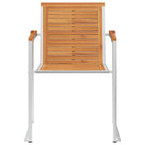 Garden Chairs 6 pcs Solid Acacia Wood and Stainless Steel