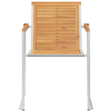 Garden Chairs 6 pcs Solid Teak Wood and Stainless Steel