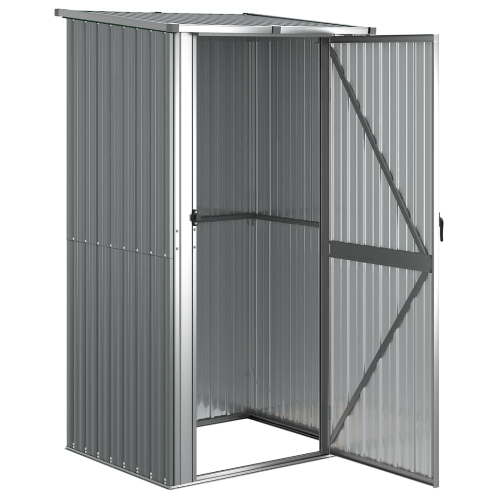 Garden Shed Grey 118.5x97x209.5 cm Galvanised Steel