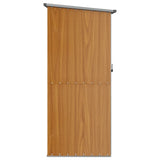 Garden Shed Brown 118.5x97x209.5 cm Galvanised Steel