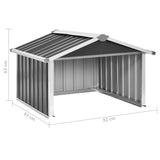 Garden Robot Lawnmower Shed 92x97x63 cm Galvanised Steel Anthracite