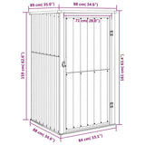 Garden Tool Shed Grey 88x89x161 cm Galvanised Steel