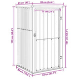 Garden Tool Shed Grey 88x89x161 cm Galvanised Steel
