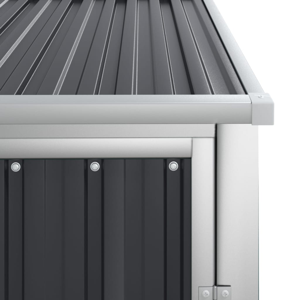 vidaXL Garden Tool Shed Anthracite 88x89x161 cm Galvanised Steel