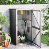 Garden Tool Shed Anthracite 88x89x161 cm Galvanised Steel