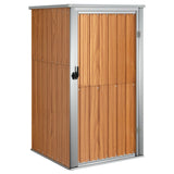 Garden Tool Shed Brown 88x89x161 cm Galvanised Steel