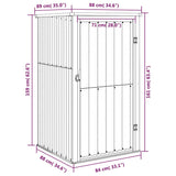 vidaXL Garden Tool Shed Brown 88x89x161 cm Galvanised Steel