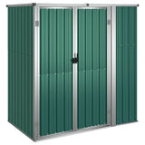 Garden Tool Shed Green 161x89x161 cm Galvanised Steel