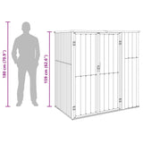 Garden Tool Shed Green 161x89x161 cm Galvanised Steel