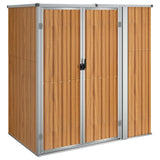 Garden Tool Shed Brown 161x89x161 cm Galvanised Steel