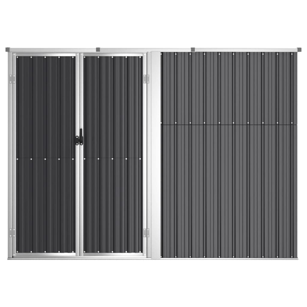 vidaXL Garden Tool Shed Anthracite 225x89x161 cm Galvanised Steel