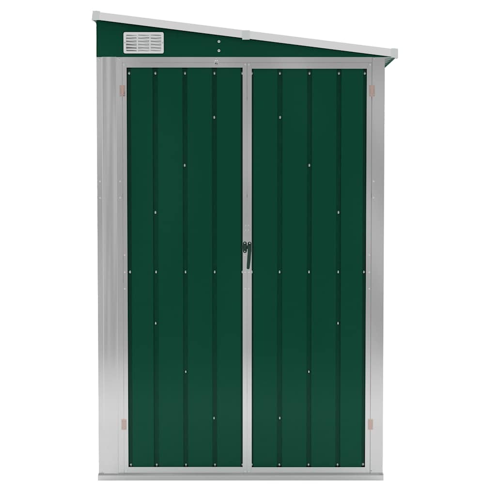 Wall-mounted Garden Shed Green 118x100x178 cm Galvanised Steel