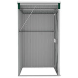Wall-mounted Garden Shed Green 118x100x178 cm Galvanised Steel