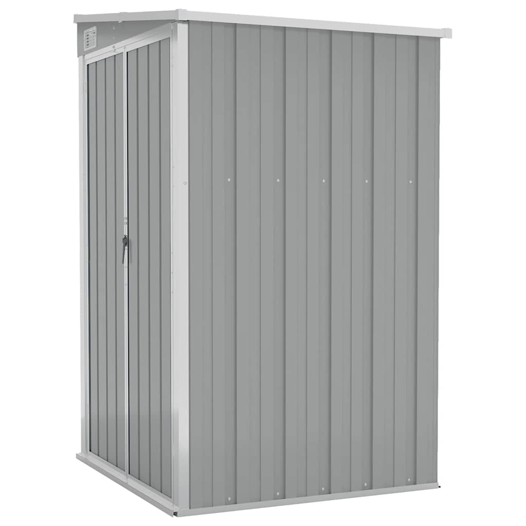 Wall-mounted Garden Shed Grey 118x100x178 cm Galvanised Steel