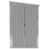 Wall-mounted Garden Shed Grey 118x100x178 cm Galvanised Steel
