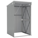 Wall-mounted Garden Shed Grey 118x100x178 cm Galvanised Steel