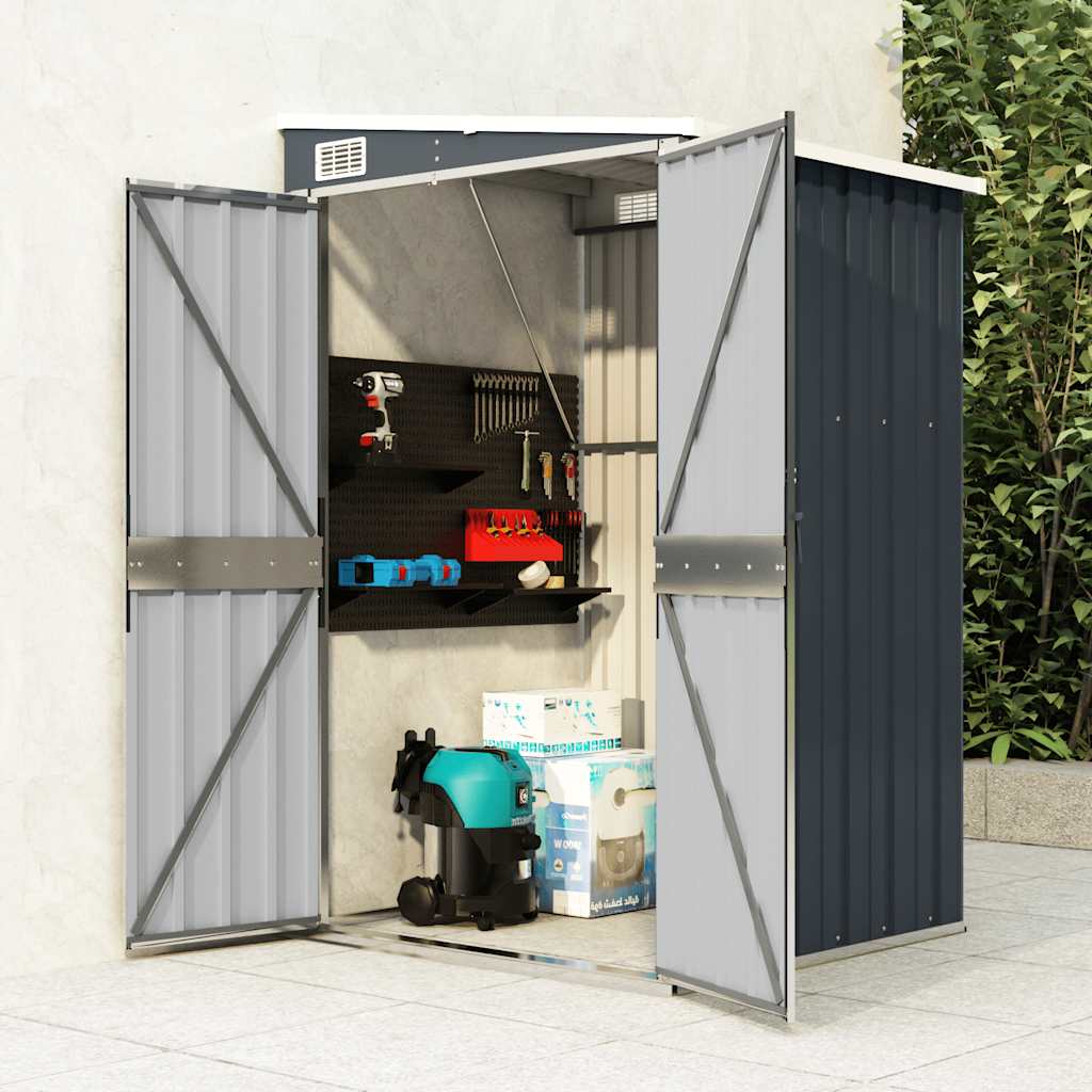 Wall-mounted Garden Shed Anthracite 118x100x178 cm Steel