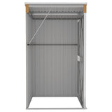 Wall-mounted Garden Shed Brown 118x100x178 cm Galvanised Steel