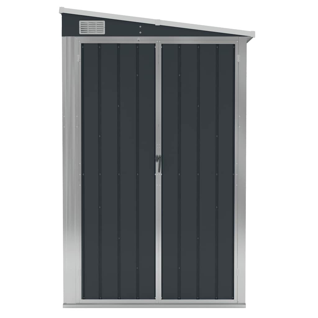 Wall-mounted Garden Shed Anthracite 118x194x178 cm Steel