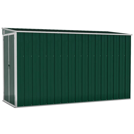 Wall-mounted Garden Shed Green 118x288x178 cm Galvanised Steel