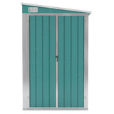 Wall-mounted Garden Shed Green 118x288x178 cm Galvanised Steel