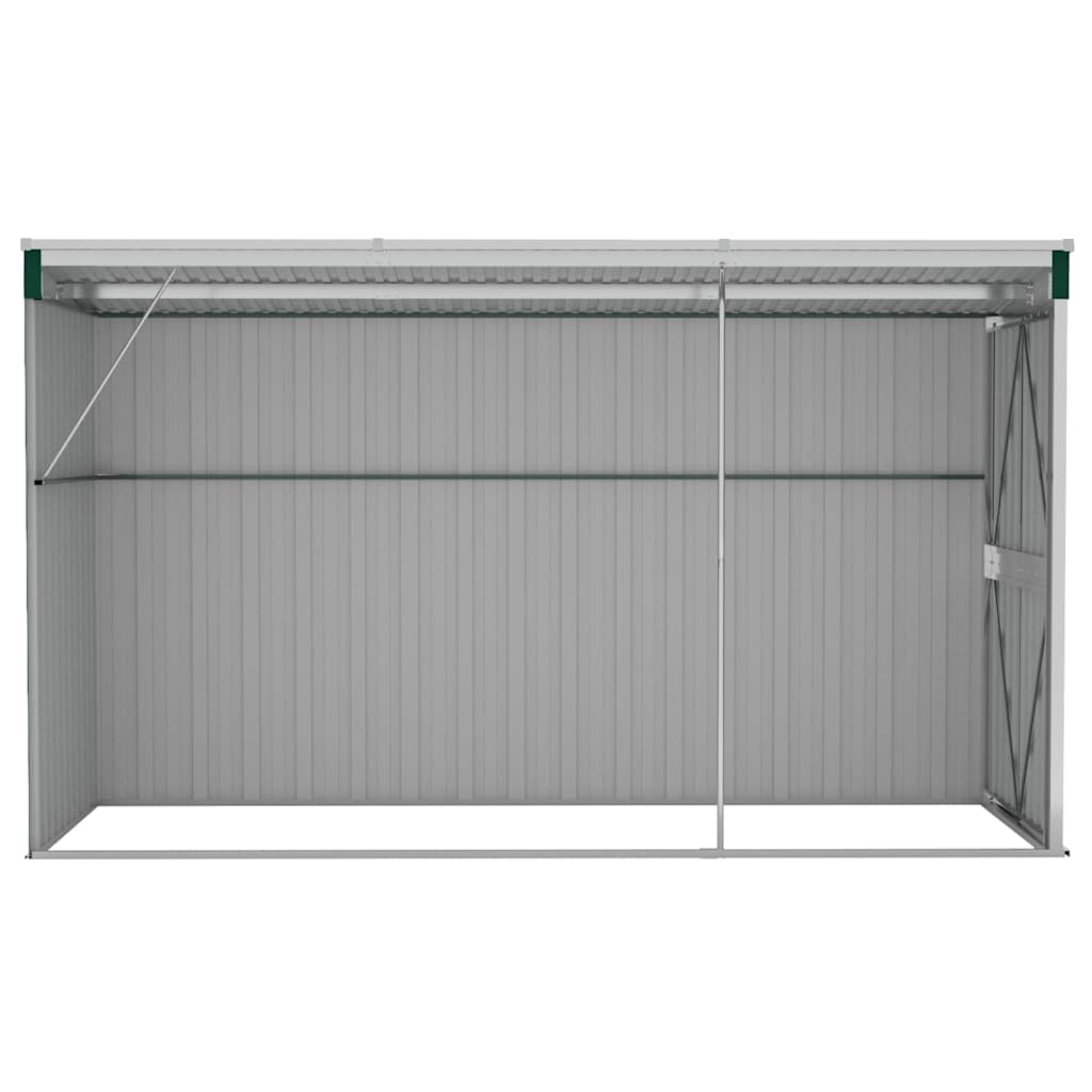 Wall-mounted Garden Shed Green 118x288x178 cm Galvanised Steel