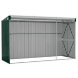 Wall-mounted Garden Shed Green 118x288x178 cm Galvanised Steel