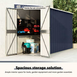 Wall-mounted Garden Shed Anthracite 118x288x178 cm Steel