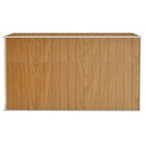 Wall-mounted Garden Shed Brown 118x288x178 cm Galvanised Steel
