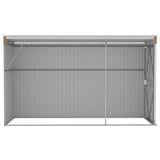 Wall-mounted Garden Shed Brown 118x288x178 cm Galvanised Steel