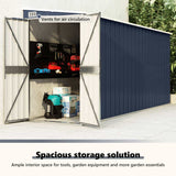 Wall-mounted Garden Shed Anthracite 118x382x178 cm Steel